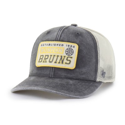 Бейсболка Boston Bruins 47 Charcoal Canteen Pigment Dyed Patch Trucker