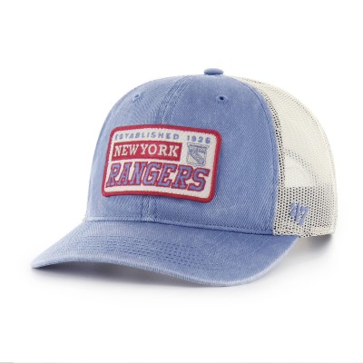 Бейсболка New York Rangers 47 Blue Canteen Pigment Dyed Patch Trucker