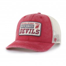 Бейсболка New Jersey Devils 47 Red Canteen Pigment Dyed Patch Trucker