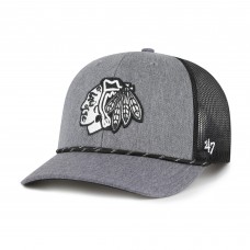 Бейсболка Chicago Blackhawks 47 Gray Carbon Rope Trucker Бейсболка Chicago Blackhawks 47 Gray Carbon Rope Trucker