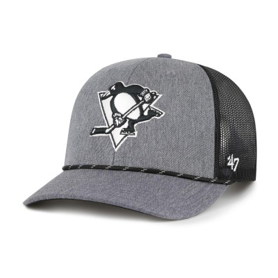 Бейсболка Pittsburgh Penguins 47 Gray Carbon Rope Trucker