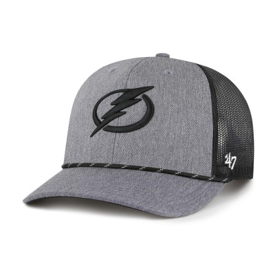 Бейсболка Tampa Bay Lightning 47 Gray Carbon Rope Trucker