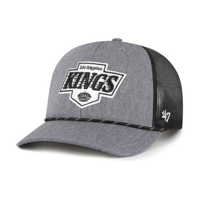 Бейсболка Los Angeles Kings 47 Gray Carbon Rope Trucker