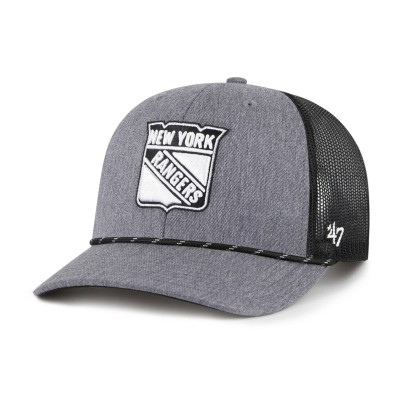 Бейсболка New York Rangers 47 Gray Carbon Rope Trucker