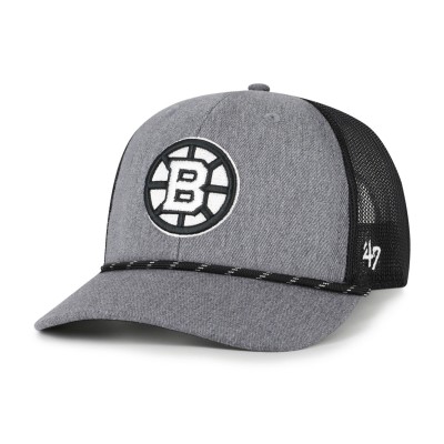 Бейсболка Boston Bruins 47 Gray Carbon Rope Trucker