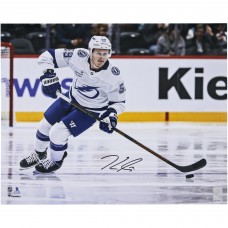 Jake Guentzel Tampa Bay Lightning Autographed Fanatics Authentic 16 x 20 White Jersey Skating Photograph