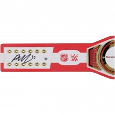 Alex DeBrincat Detroit Red Wings Autographed Fanatics Authentic WWE Legacy Title Belt with Lets Go Red Wings Inscription - Limited Edition of 5 Alex DeBrincat Detroit Red Wings Autographed Fanatics Authentic WWE Legacy Title Belt with Lets Go Red Wings Inscription - Limited Edition of 5