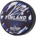 Шайба Mikko Rantanen Colorado Avalanche Autographed Fanatics Authentic Team Finland 4 Nations Face-Off
