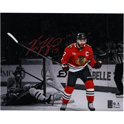Nick Foligno Chicago Blackhawks Autographed Fanatics Authentic 16 x 20 Red Jersey Celebration Spotlight Photograph