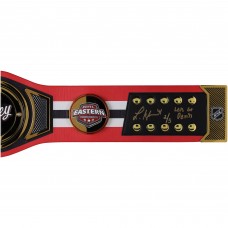Luke Hughes New Jersey Devils Autographed Fanatics Authentic WWE Legacy Title Belt with Lets Go Devils Inscription - Limited Edition of 5