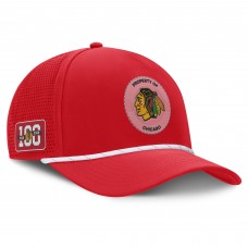 Бейсболка Chicago Blackhawks Fanatics Red Centennial Pinched Front Бейсболка Chicago Blackhawks Fanatics Red Centennial Pinched Front