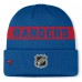 New York Rangers Fanatics Blue Centennial Authentic Pro Cuffed Knit Hat