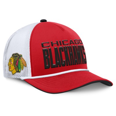 Бейсболка Chicago Blackhawks Fanatics Red/White Centennial Foam Front