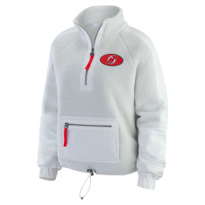 Женская джерси New Devils WEAR by Erin Andrews Gray Polar Fleece Quarter-Zip Jacket