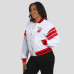 Женская свитшот New Jersey Devils WEAR by Erin Andrews White/Red Full-Snap Fleece Jacket