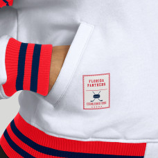 Женская свитшот Florida Panthers WEAR by Erin Andrews White/Red Full-Snap Fleece Jacket