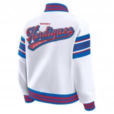 Кофта Женская Quebec Nordiques WEAR by Erin Andrews White/Blue Full-Snap Fleece Jacket
