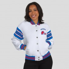 Кофта Женская Quebec Nordiques WEAR by Erin Andrews White/Blue Full-Snap Fleece Jacket