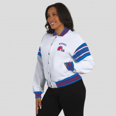 Кофта Женская Quebec Nordiques WEAR by Erin Andrews White/Blue Full-Snap Fleece Jacket