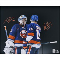 Bo Horvat & Ilya Sorokin New York Islanders Autographed Fanatics Authentic 16 x 20 Celebration Spotlight Photograph
