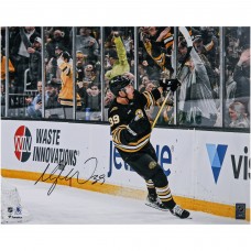 Morgan Geekie Boston Bruins Autographed Fanatics Authentic 16 x 20 Black Jersey Celebration Photograph