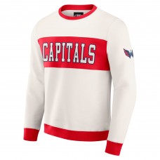 Washington Capitals Darius Rucker Collection by Fanatics Cream Colorblock Pullover Sweatshirt