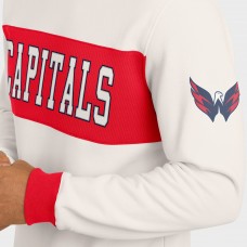 Washington Capitals Darius Rucker Collection by Fanatics Cream Colorblock Pullover Sweatshirt