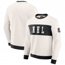 NHL-Logo Darius Rucker Collection by Fanatics Cream Colorblock Pullover Sweatshirt