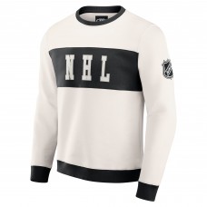NHL-Logo Darius Rucker Collection by Fanatics Cream Colorblock Pullover Sweatshirt
