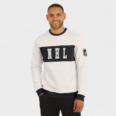 NHL-Logo Darius Rucker Collection by Fanatics Cream Colorblock Pullover Sweatshirt