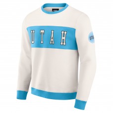 Utah Hockey Club Darius Rucker Collection by Fanatics Cream Colorblock Pullover Sweatshirt