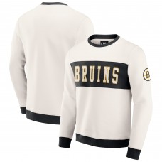 Boston Bruins Darius Rucker Collection by Fanatics Cream Colorblock Pullover Sweatshirt