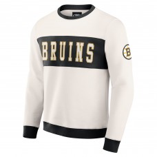 Boston Bruins Darius Rucker Collection by Fanatics Cream Colorblock Pullover Sweatshirt