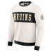 Boston Bruins Darius Rucker Collection by Fanatics Cream Colorblock Pullover Sweatshirt