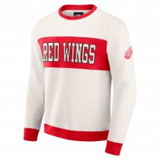 Detroit Red Wings Darius Rucker Collection by Fanatics Cream Colorblock Pullover Sweatshirt