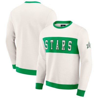 Dallas Stars Darius Rucker Collection by Fanatics Cream Colorblock Pullover Sweatshirt
