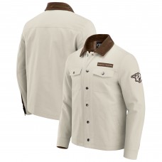 Nashville Predators Darius Rucker Collection by Fanatics Tan Midweight Canvas Full-Button Jacket