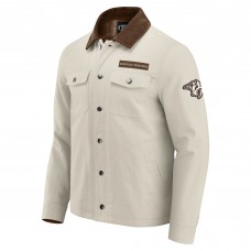 Nashville Predators Darius Rucker Collection by Fanatics Tan Midweight Canvas Full-Button Jacket