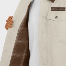 Nashville Predators Darius Rucker Collection by Fanatics Tan Midweight Canvas Full-Button Jacket