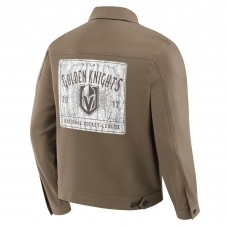 Vegas Golden Knights Darius Rucker Collection by Fanatics Tan Trucker Full-Button Jacket