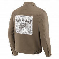 Detroit Red Wings Darius Rucker Collection by Fanatics Tan Trucker Full-Button Jacket