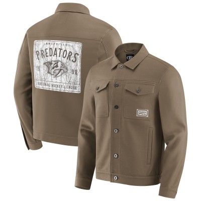 Nashville Predators Darius Rucker Collection by Fanatics Tan Trucker Full-Button Jacket