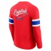 Washington Capitals Darius Rucker Collection by Fanatics Red Waffle-Knit Raglan Long Sleeve Henley T-Shirt