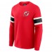 New Jersey Devils Darius Rucker Collection by Fanatics Red Waffle-Knit Raglan Long Sleeve Henley T-Shirt