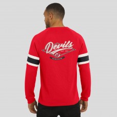 New Jersey Devils Darius Rucker Collection by Fanatics Red Waffle-Knit Raglan Long Sleeve Henley T-Shirt