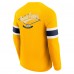 Nashville Predators Darius Rucker Collection by Fanatics Gold Waffle-Knit Raglan Long Sleeve Henley T-Shirt