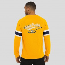 Nashville Predators Darius Rucker Collection by Fanatics Gold Waffle-Knit Raglan Long Sleeve Henley T-Shirt