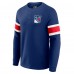 New York Rangers Darius Rucker Collection by Fanatics Navy Waffle-Knit Raglan Long Sleeve Henley T-Shirt