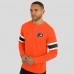 Футболка с длинным рукавом Philadelphia Flyers Darius Rucker Collection by Fanatics Orange Waffle-Knit Raglan Henley