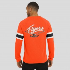 Футболка с длинным рукавом Philadelphia Flyers Darius Rucker Collection by Fanatics Orange Waffle-Knit Raglan Henley